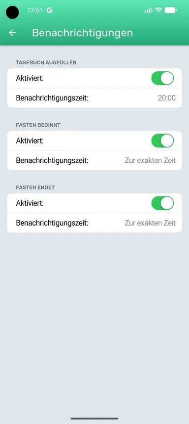 Benachrichtigungseinstellungen